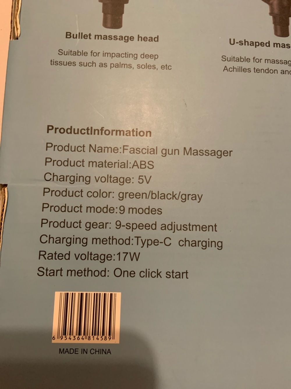 Facial Gun Massage - Deep Massage Gun in Gray - Picture 7 of 7